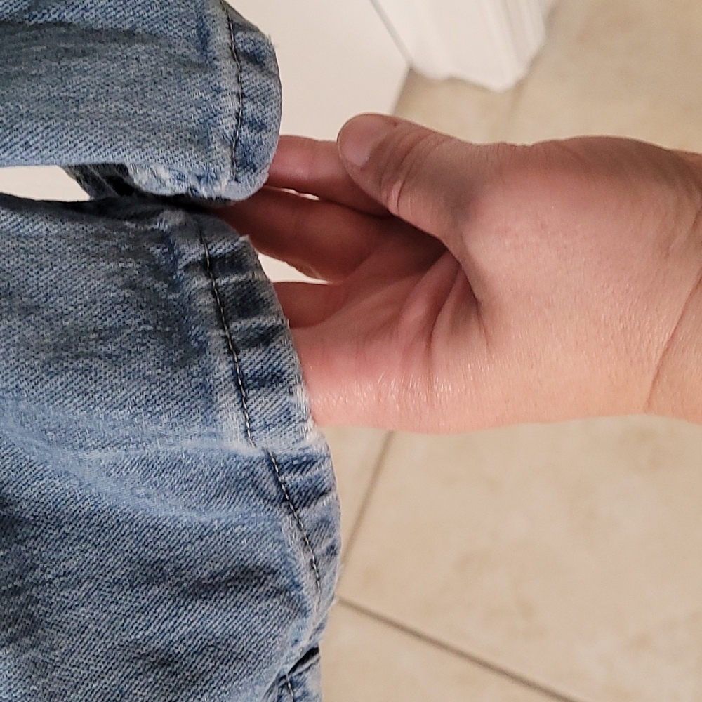 Wrangler Men's Rugged Light Denim Blue 5 Pocket Jeans Regular Fit 30 x 32 Cotton - Picture 8 of 8